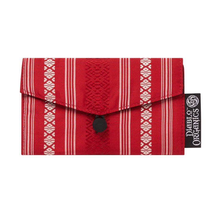 Red & Black Recycled Kimono Jewelry Pouch