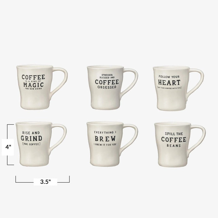 'Rise and Grind' 12 oz Stoneware Mug
