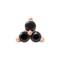 Rose Gold Vermeil 2mm Triple CZ Pin 18g/16g
