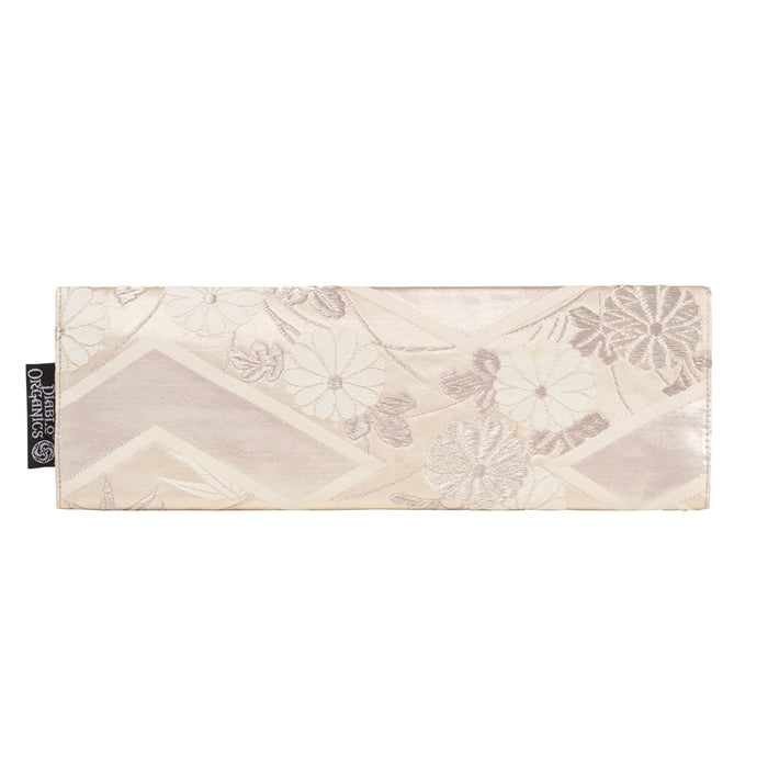 Silver Bamboo & Flower Recycled Kimono Jewelry Pouch