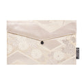 Silver Bamboo & Flower Recycled Kimono Jewelry Pouch