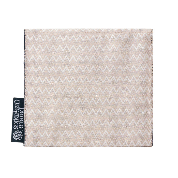Silver Chevron Jewelry Pouch