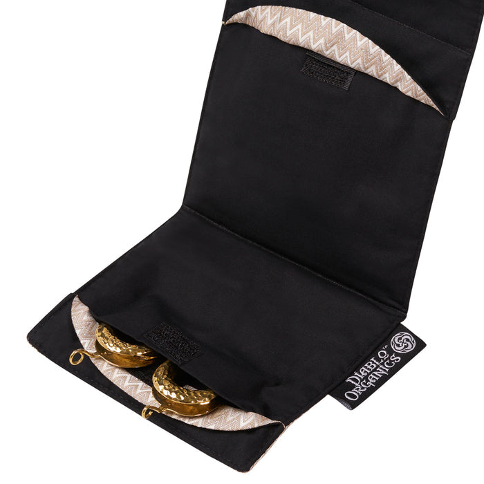 Silver Chevron Jewelry Pouch