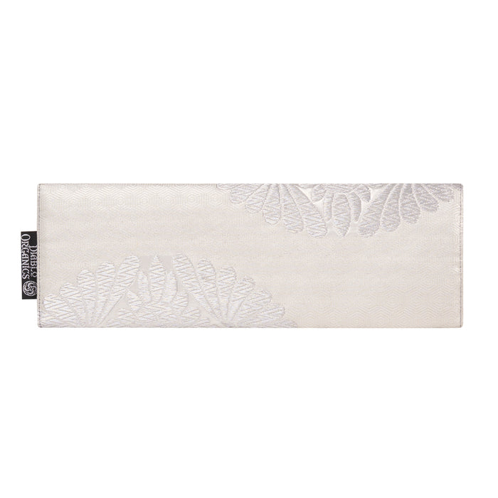 Silver Flower Recycled Kimono Jewelry Pouch