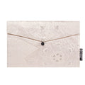 Silver Flower Recycled Kimono Jewelry Pouch