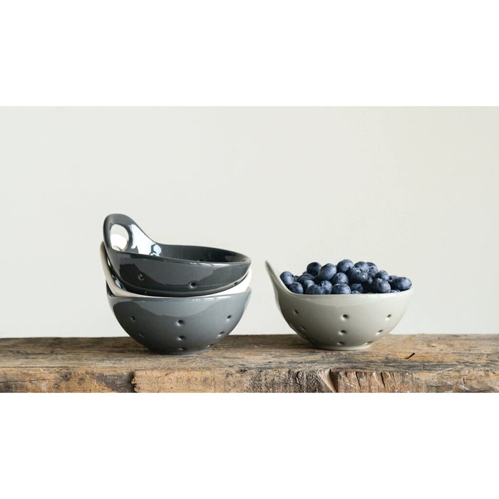 Stoneware Berry Bowl, White