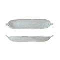 Stoneware Dish with Handles, White
