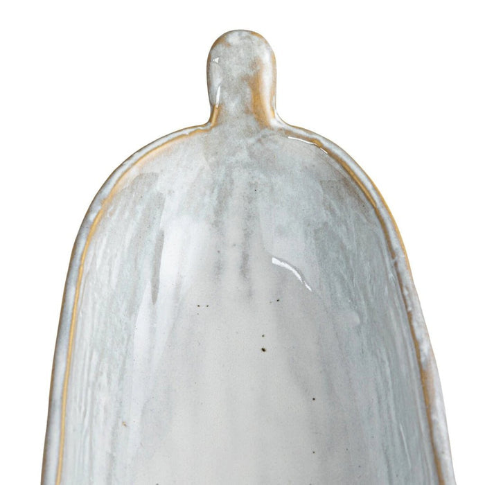 Stoneware Dish with Handles, White