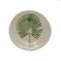 Stoneware Plate with Debossed Leaf, Style 3