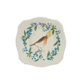 Stoneware Scalloped Plate, Bird