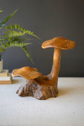 Teak Mushroom Sculpture
