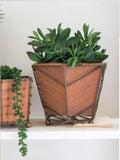 Terracotta Planter with Wire Wrap, X-Large