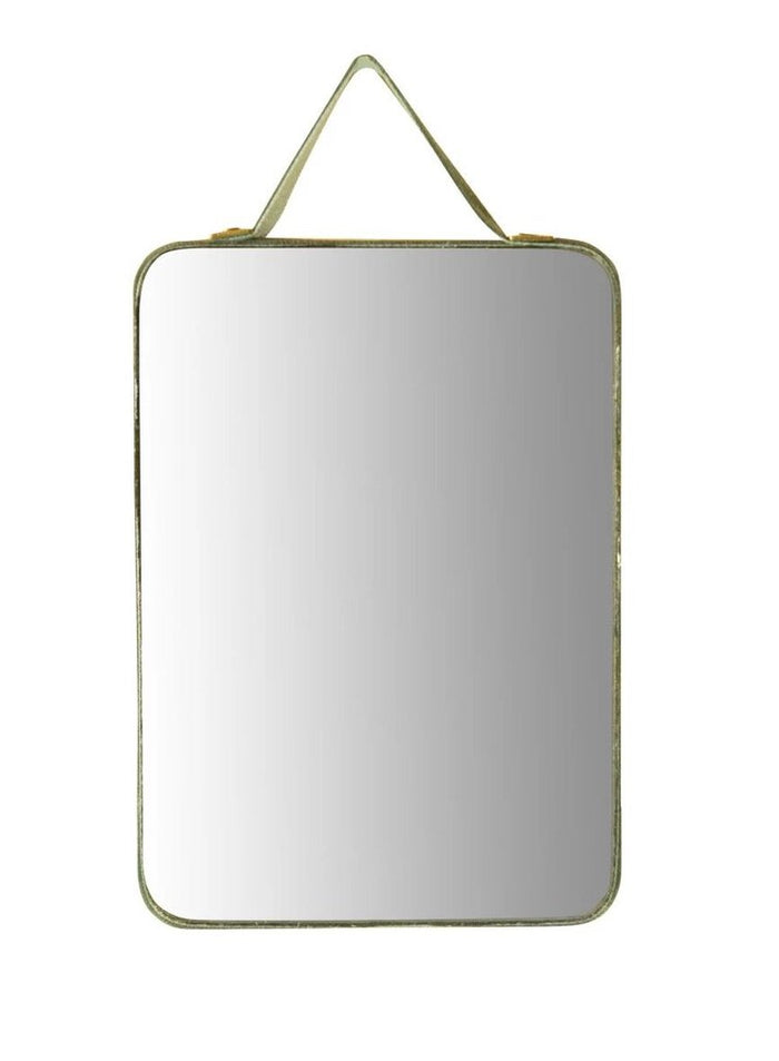Velvet Edged Wall Mirrors with Hangers, 5.25"