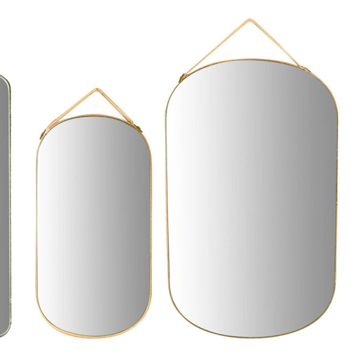 Velvet Edged Wall Mirrors with Hangers, 6.5"