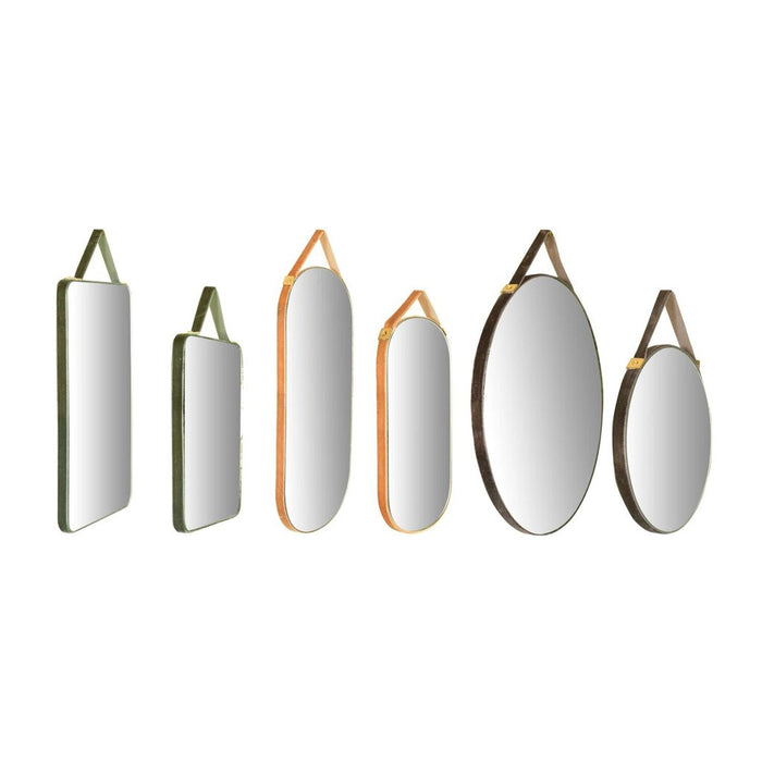 Velvet Edged Wall Mirrors with Hangers, 6.5"