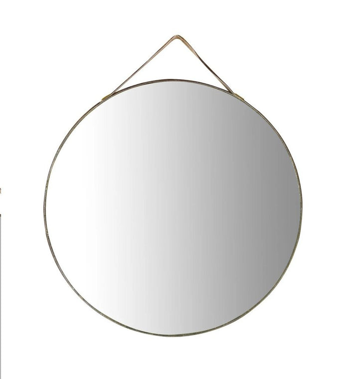 Velvet Edged Wall Mirrors with Hangers, 8" Round
