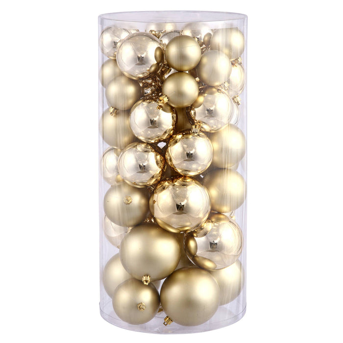 Vickerman - Vickerman 1.5"-2" Gold Balls Shiny/Matte 50/Box: Gold / Plastic / 1.5" - 2"