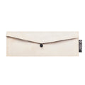 White Geometric Recycled Kimono Jewelry Pouch