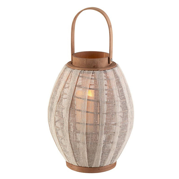 White Round Lantern, 12"