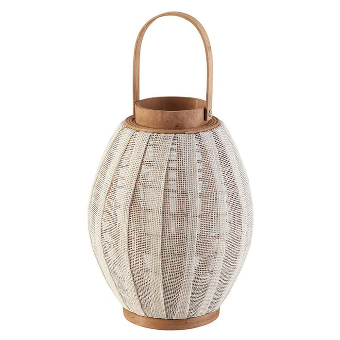 White Round Lantern, 12"