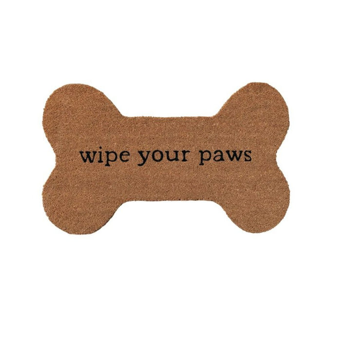 'Wipe Your Paws' Natural Coir Doormat