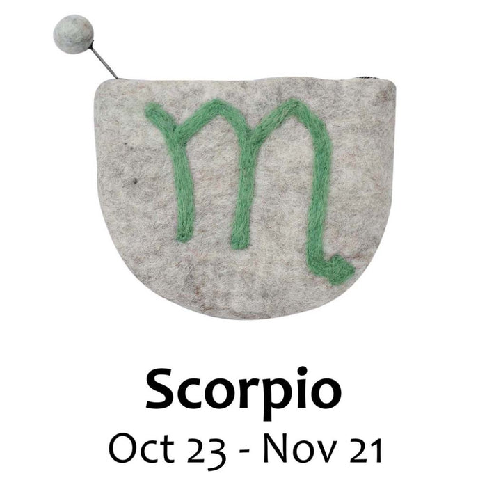 Zodiac Felt Pouch, SCORPIO