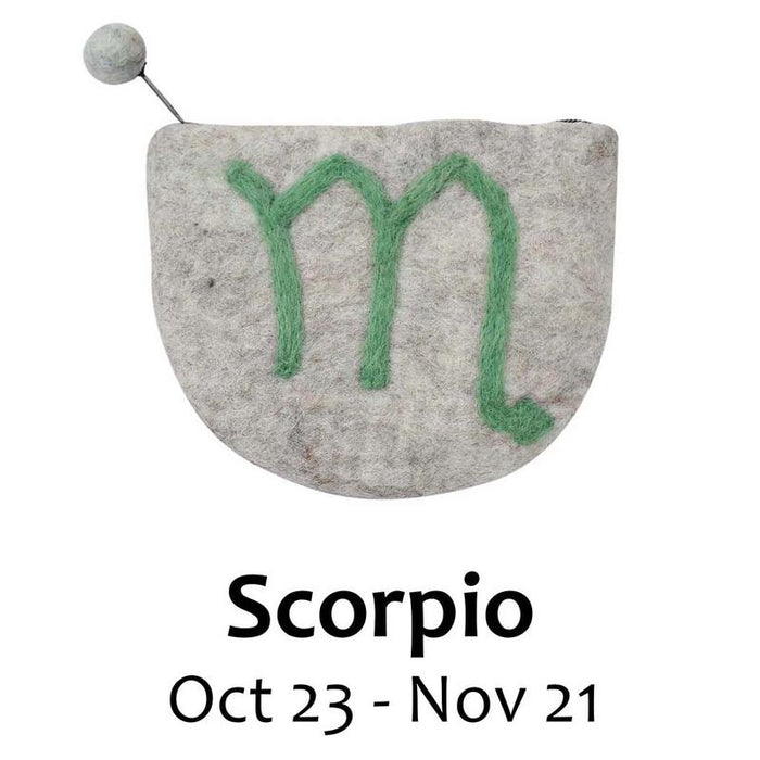 Zodiac Felt Pouch, SCORPIO